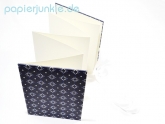 Geschenkpapier Stern-Blumen-Muster, blau