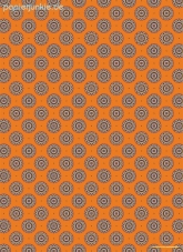 Geschenkpapier Kreisornament auf Grn / auf Orange