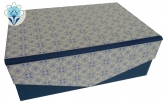 Geschenkpapier Kacheln, blau/weiß
