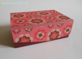 Geschenkpapier Retro-Blten auf Pink
