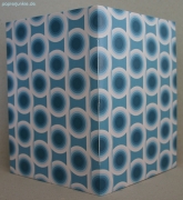 Geschenkpapier Spirale, blau/weiß