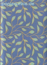Geschenkpapier Zweige auf Blau
