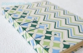 Geschenkpapier Retro Muster, grün/blau