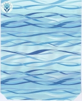 Geschenkpapier Blaue Wellen