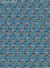 Geschenkpapier Meeresfische auf Blau (5 Bogen)