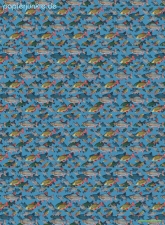 Geschenkpapier Meeresfische auf Blau
