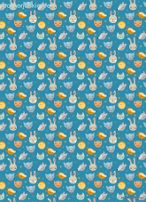 Geschenkpapier Katze, Vogel, Fuchs & Hase