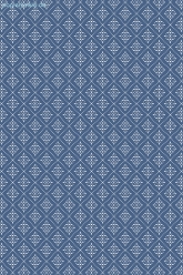 Geschenkpapier Mosaik, Raute blau/wei