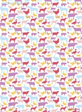 Geschenkpapier Bauernhoftiere, lila