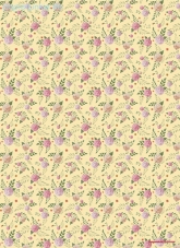 Geschenkpapier Rosen auf Gelb