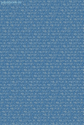 Geschenkpapier Buchstaben auf Hellblau