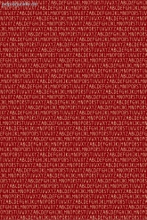Geschenkpapier Buchstaben auf Rot