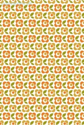 Geschenkpapier Glckliche 60er, gelb/orange